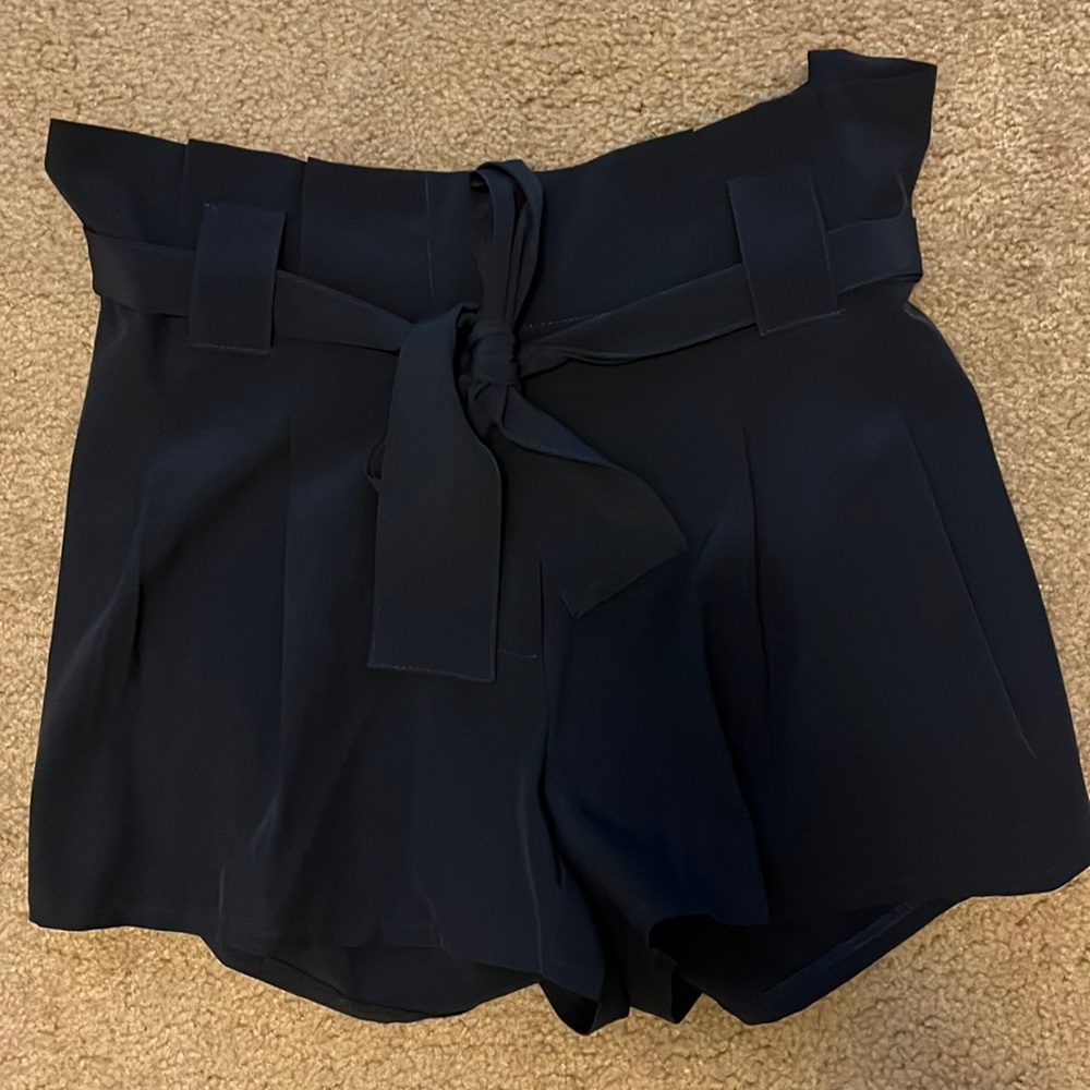 Navy High-waisted Shorts